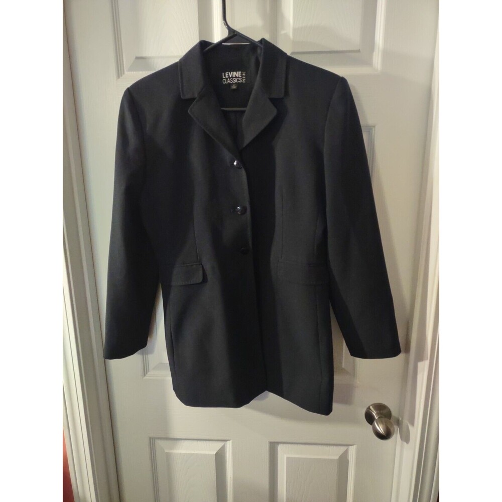 Levine Classics Petite Dress Jacket Size 10P Black